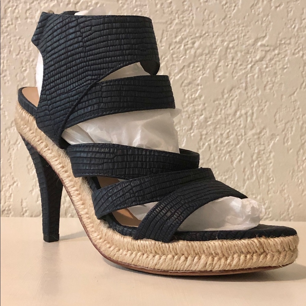 Loeffler Randall Navy Strappy Sandals